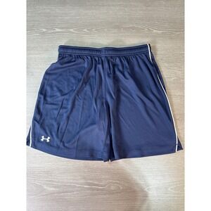 Under Armour Navy Blue Athletic Shorts Women's Medium Mesh Athletic Shorts